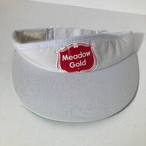 Mens Vintage Meadow Gold Dairies‎ Visor Adjustable Terry Sweat Band Cotton #1